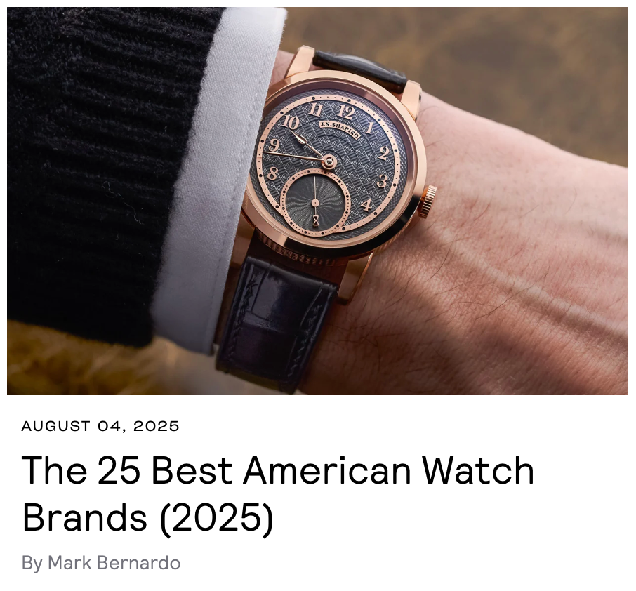 Top 25 American Watch Brands