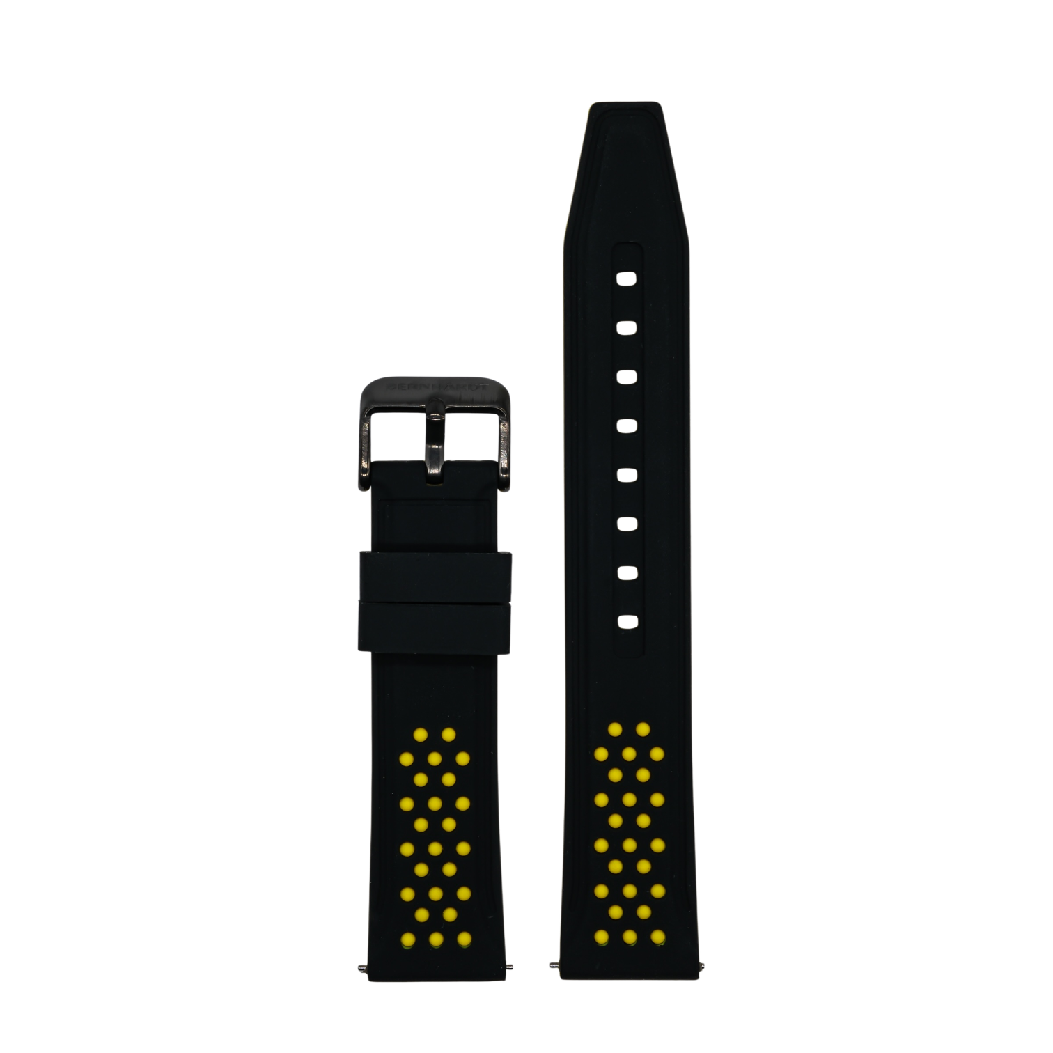 Silicone Rally Strap - Black/Yellow - 20mm