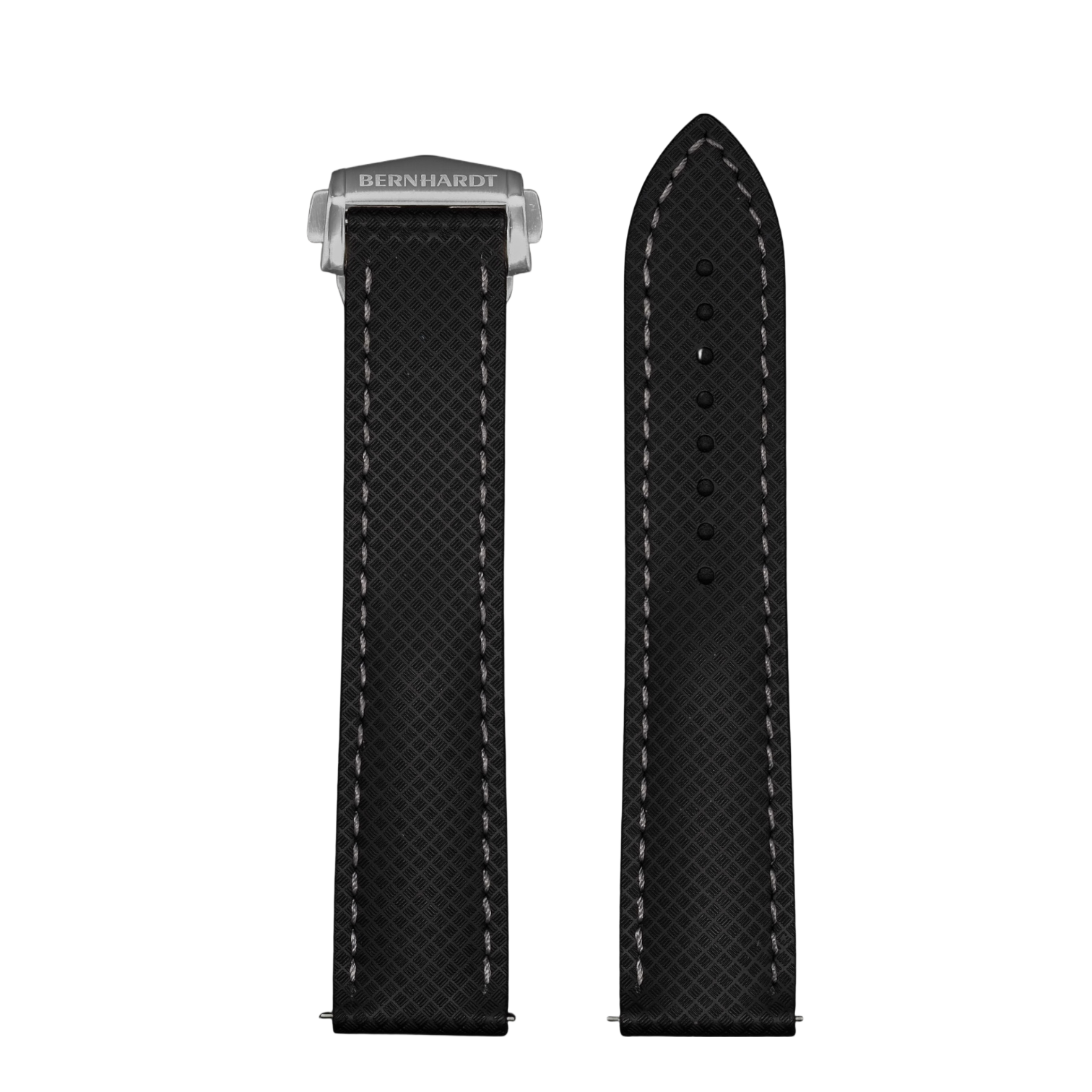 FKM No-Tail Deployant Strap - Black - 20mm