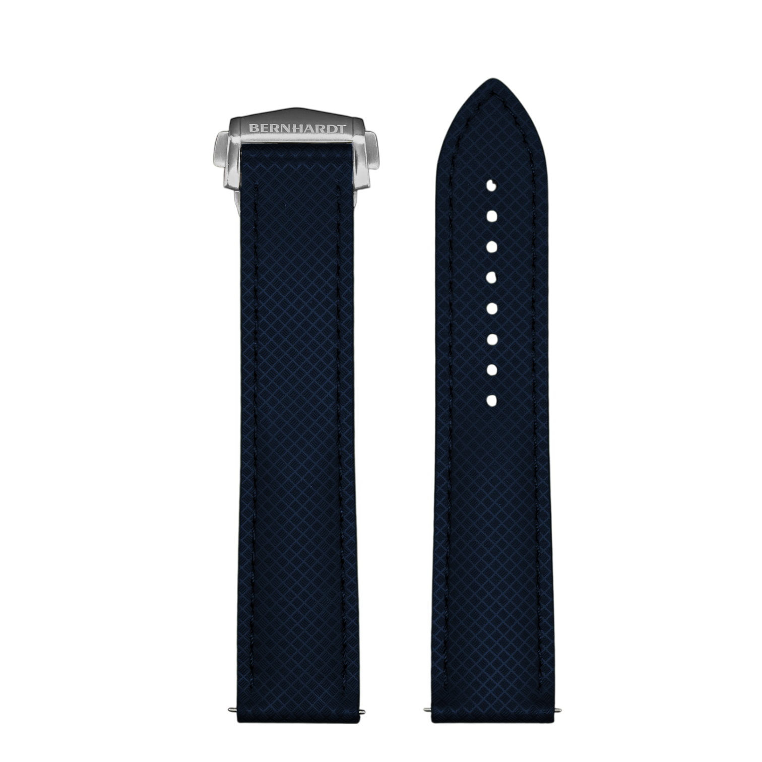 FKM No-Tail Deployant Strap - Navy - 20mm