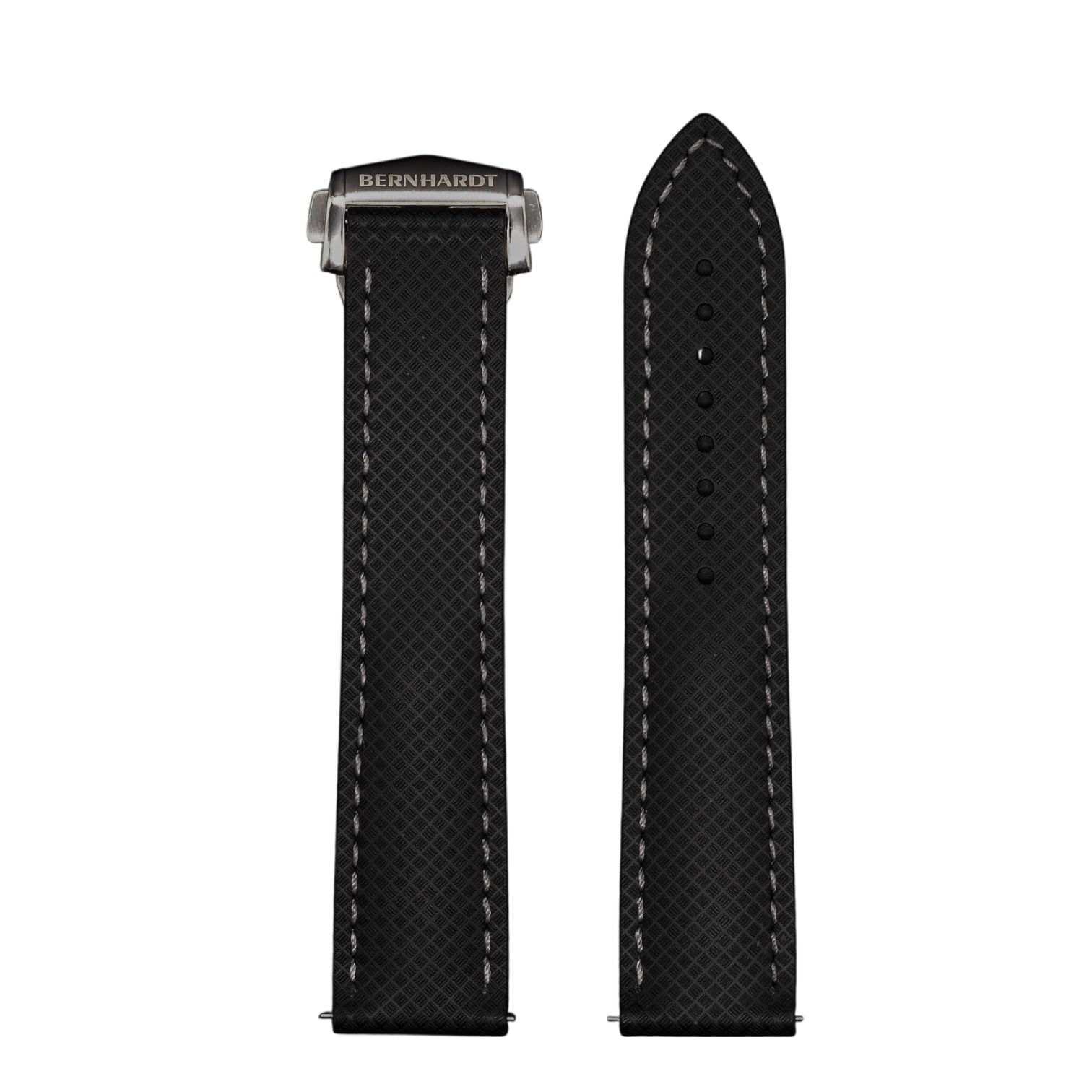 FKM No-Tail Deployant Strap - Black - 20mm