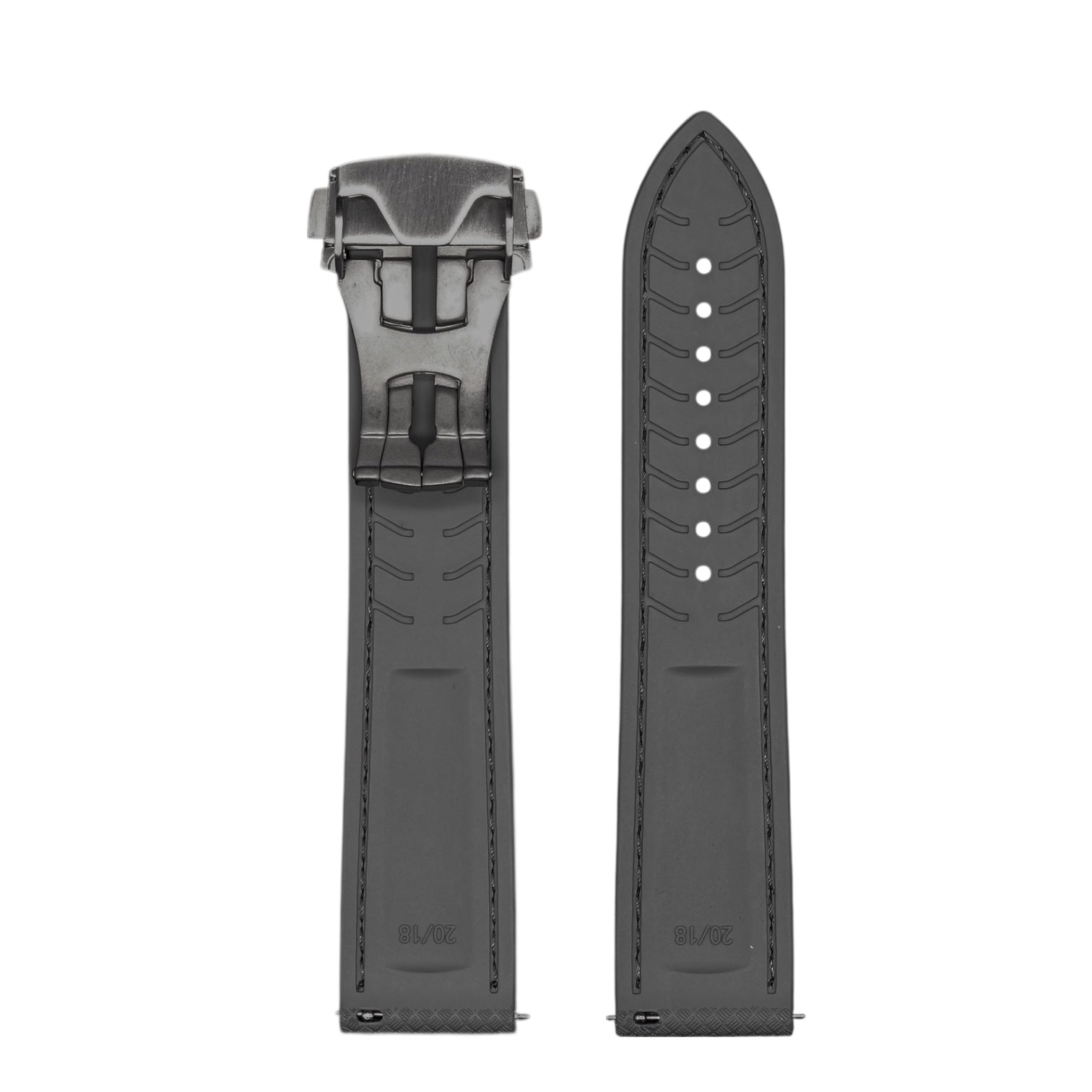 FKM No-Tail Deployant Strap - Gray - 20mm
