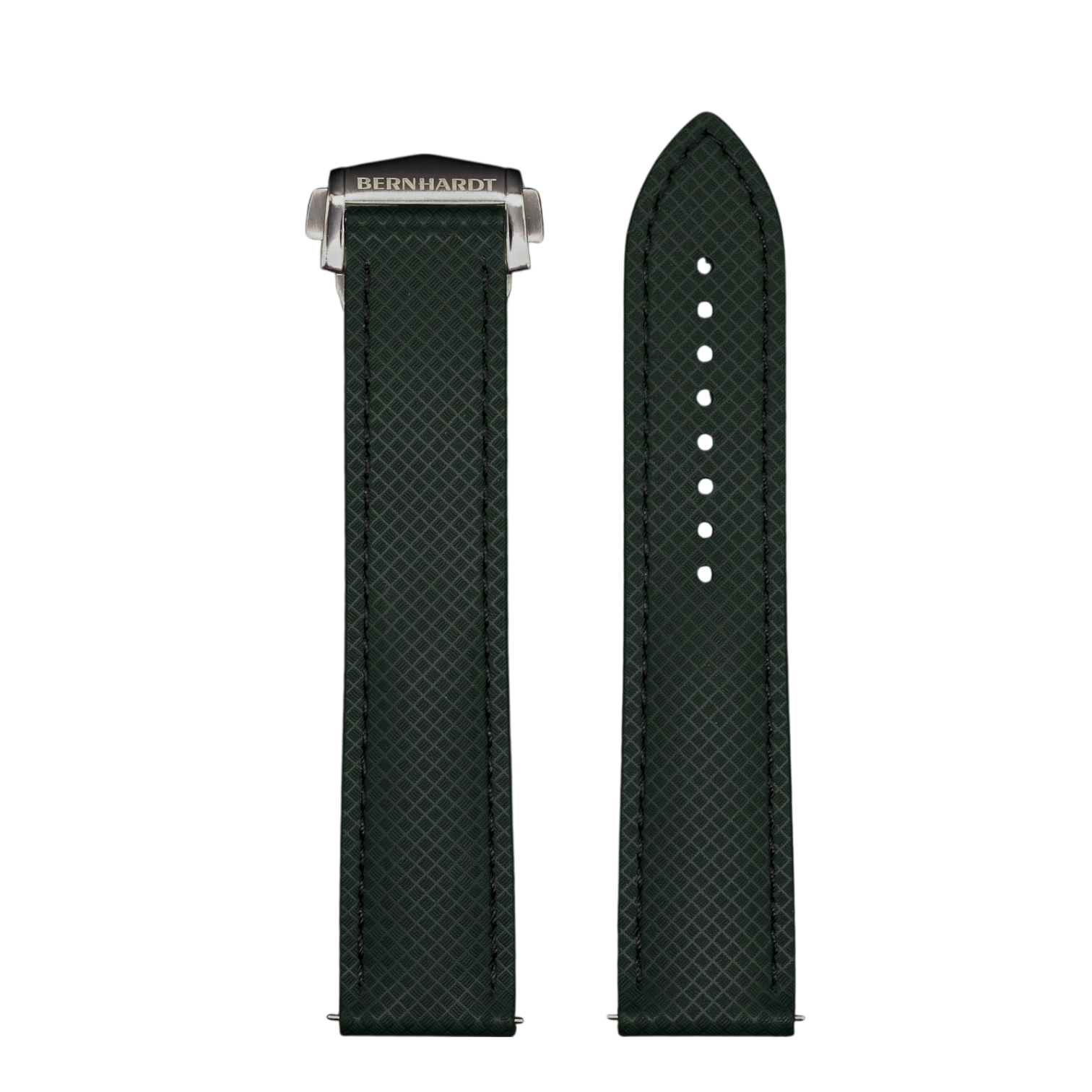 FKM No-Tail Deployant Strap - Green - 20mm