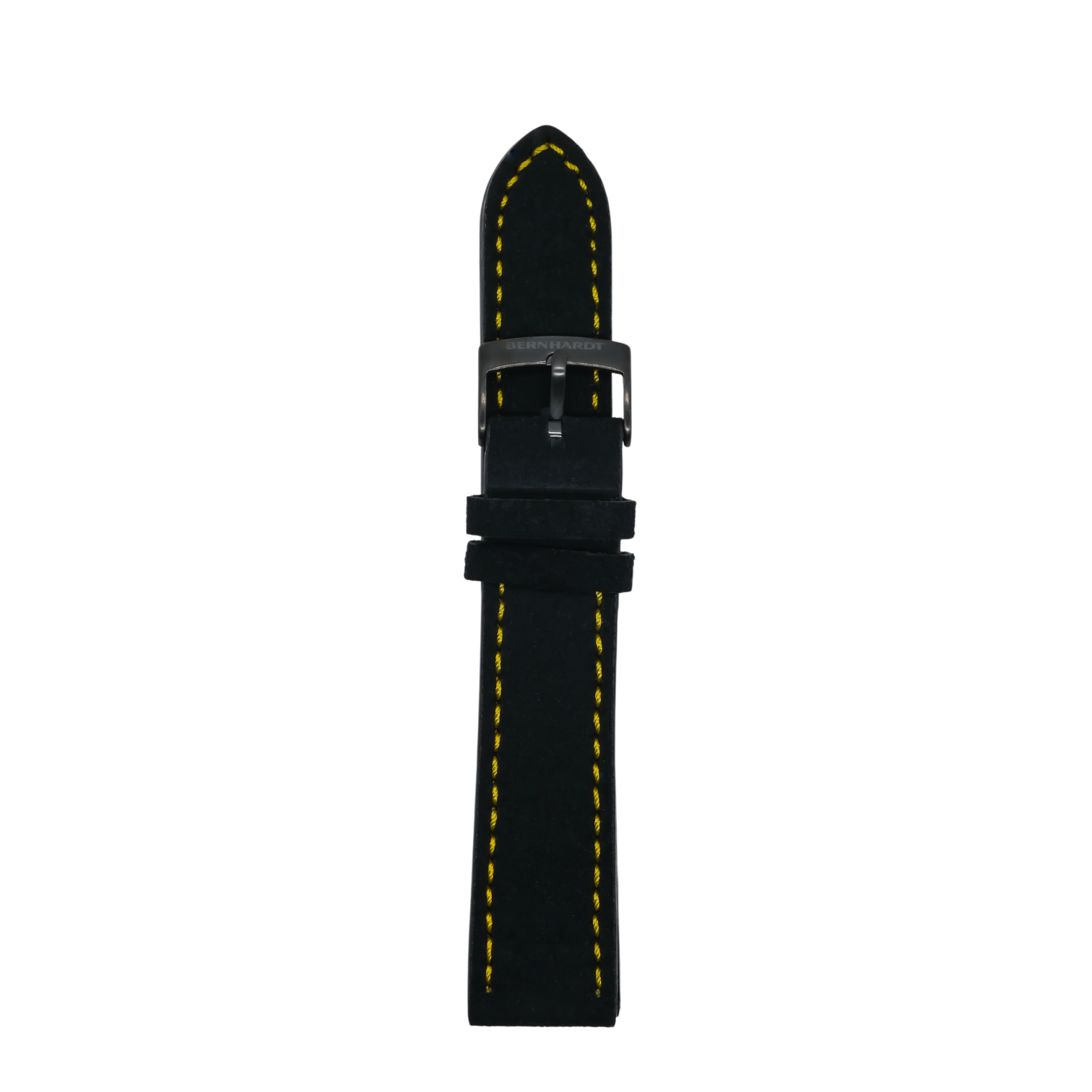 Suede Strap - Black/Yellow - 20mm