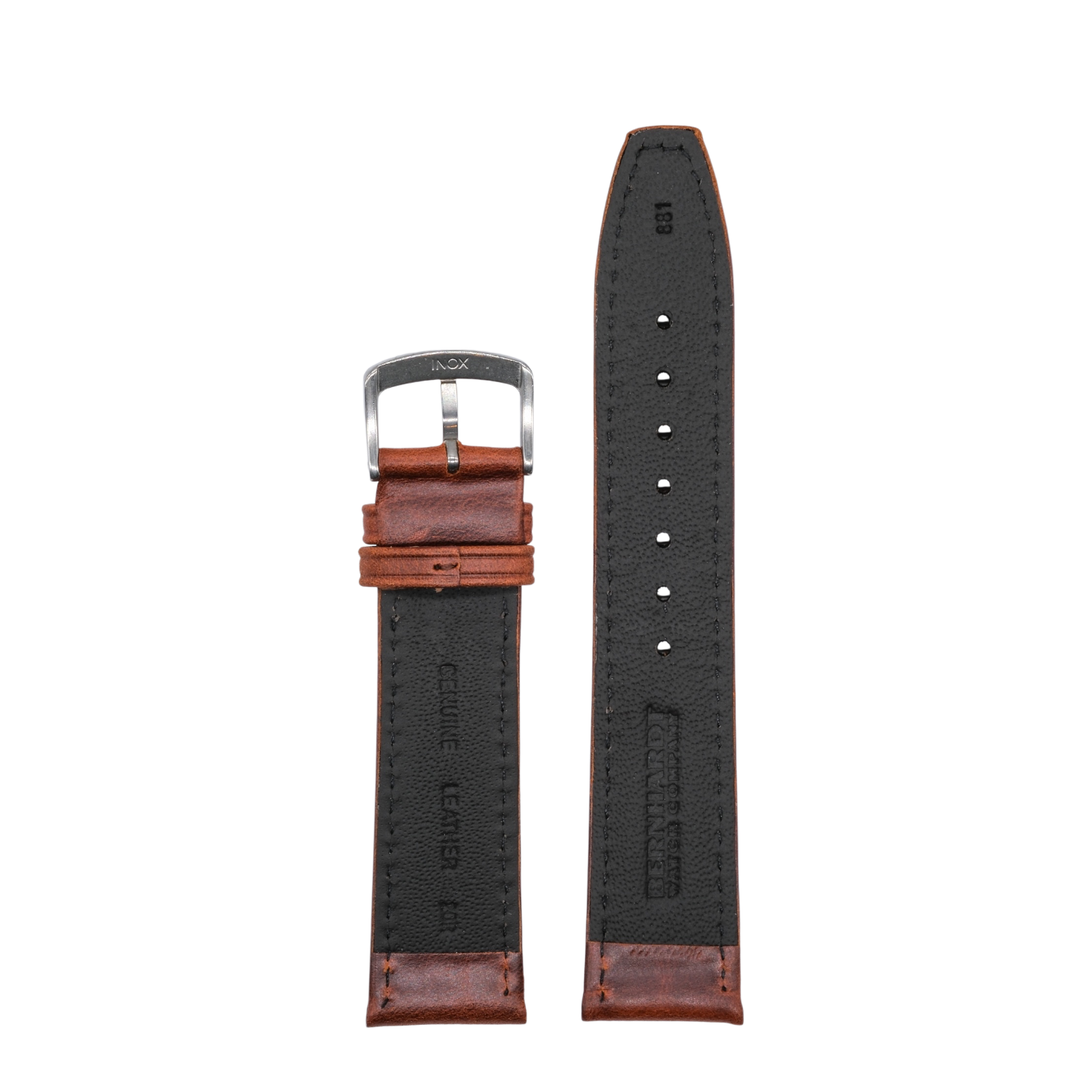 Oil-Tanned Leather Strap - Brown - 20mm