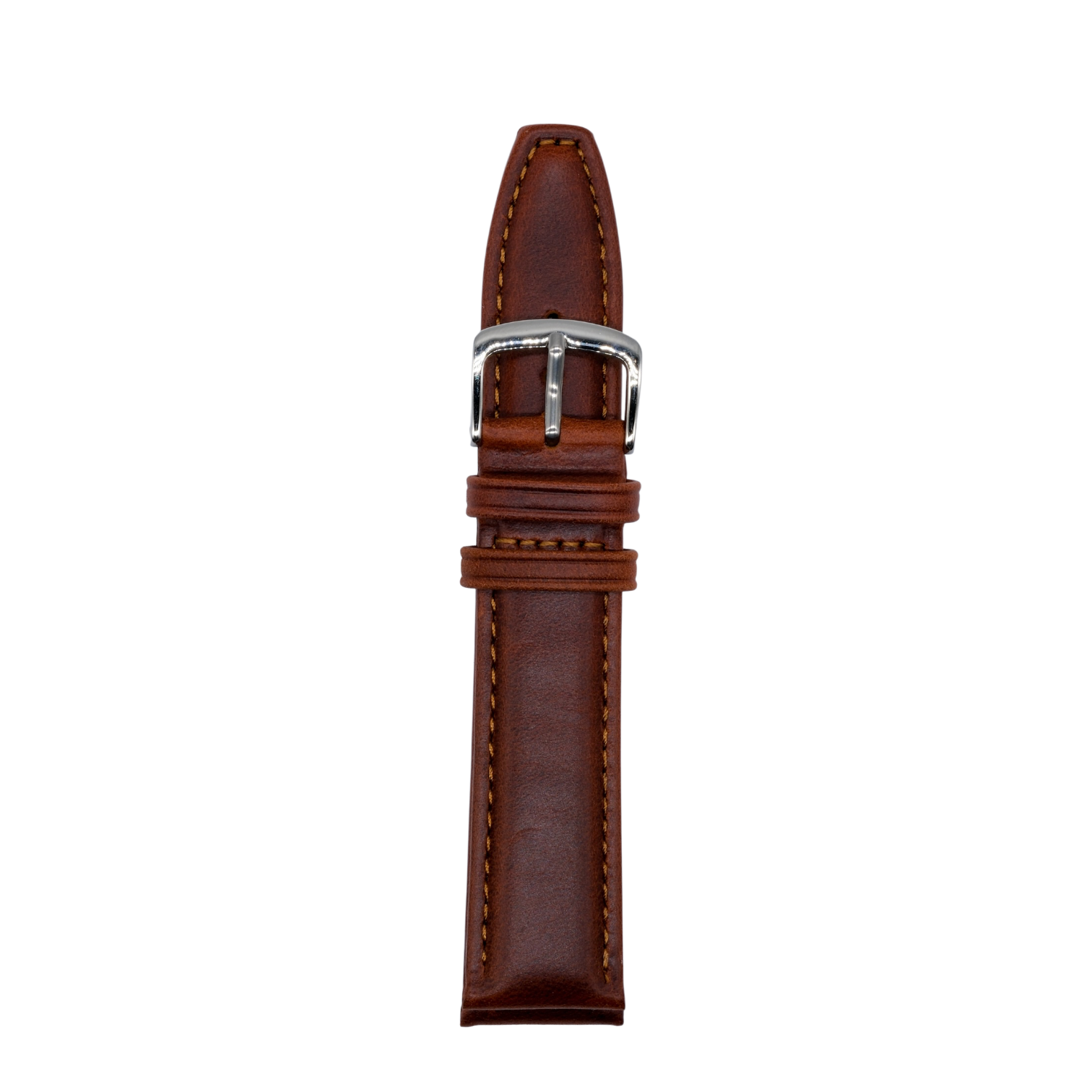 Oil-Tanned Leather Strap - Brown - 20mm