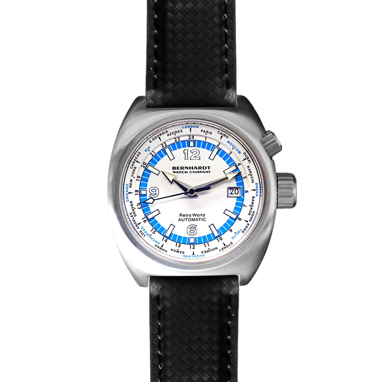 Retro World Timer - White Dial