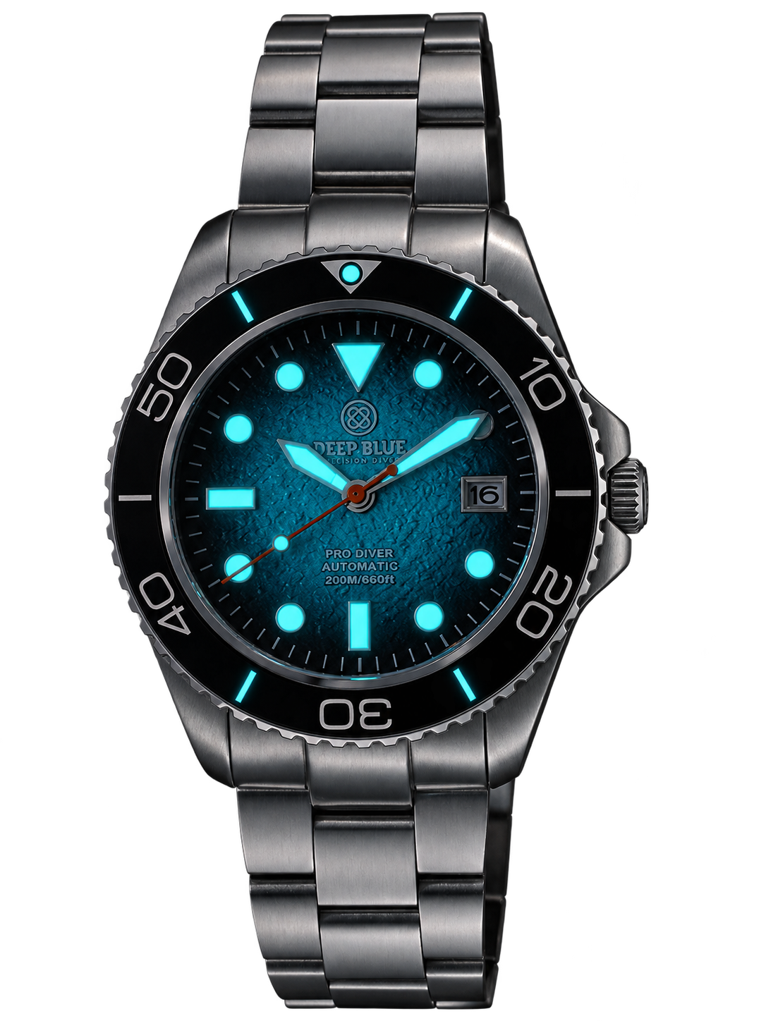 Pro Diver 200 — Blue Hydraulic Embossed