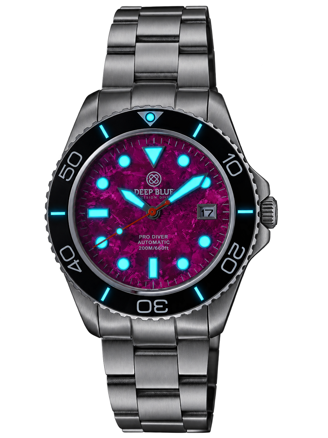 Pro Diver 200 — Red Purple Titanium