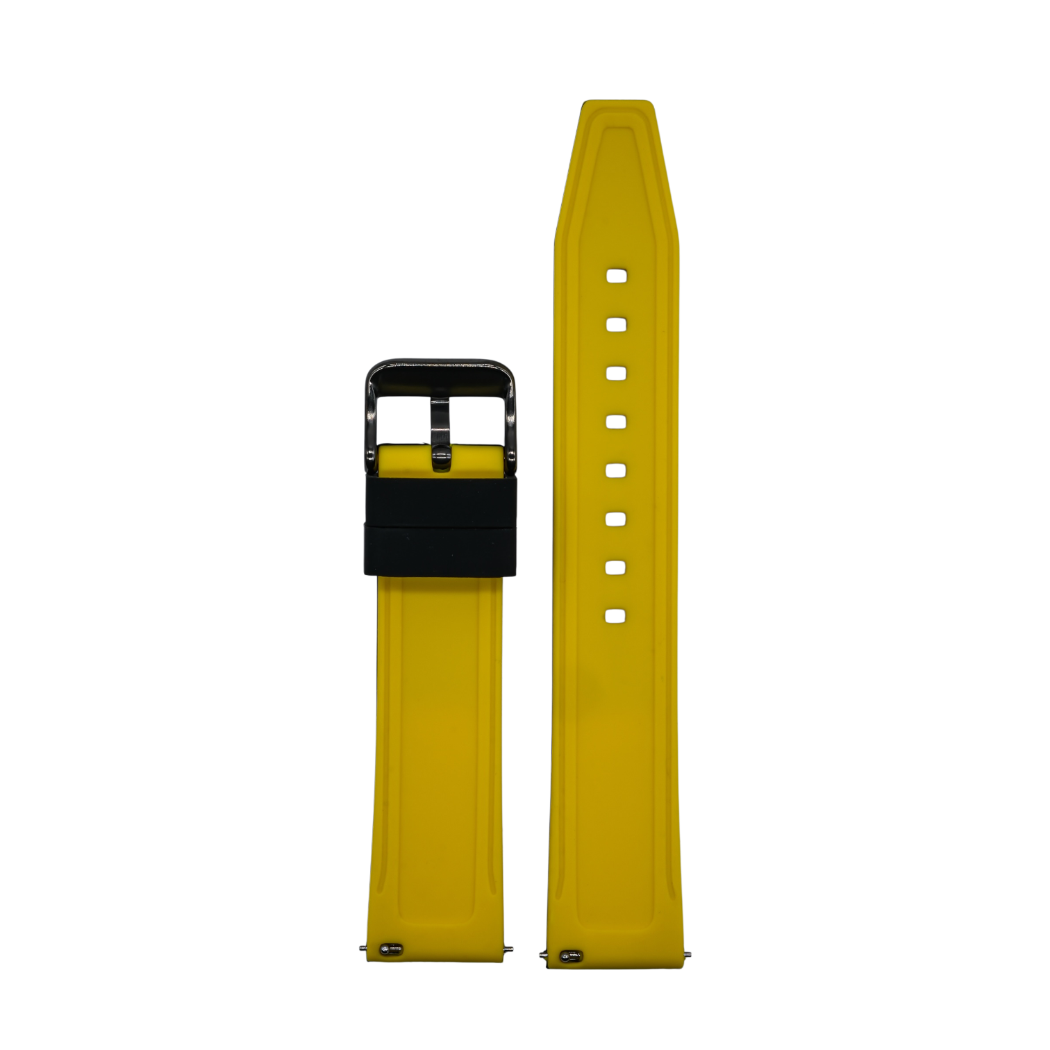 Silicone Rally Strap - Black/Yellow - 20mm
