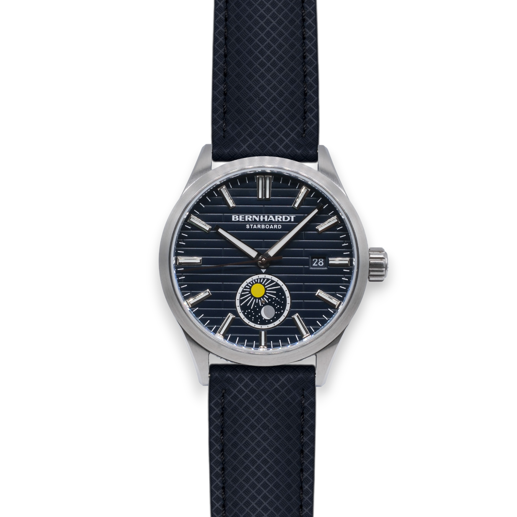 FKM No-Tail Deployant Strap - Navy - 20mm