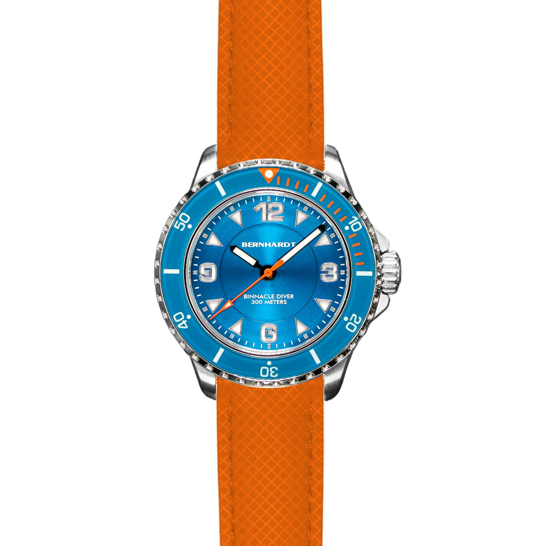 #add a strap (optional)_orange fkm no-loop deployant strap