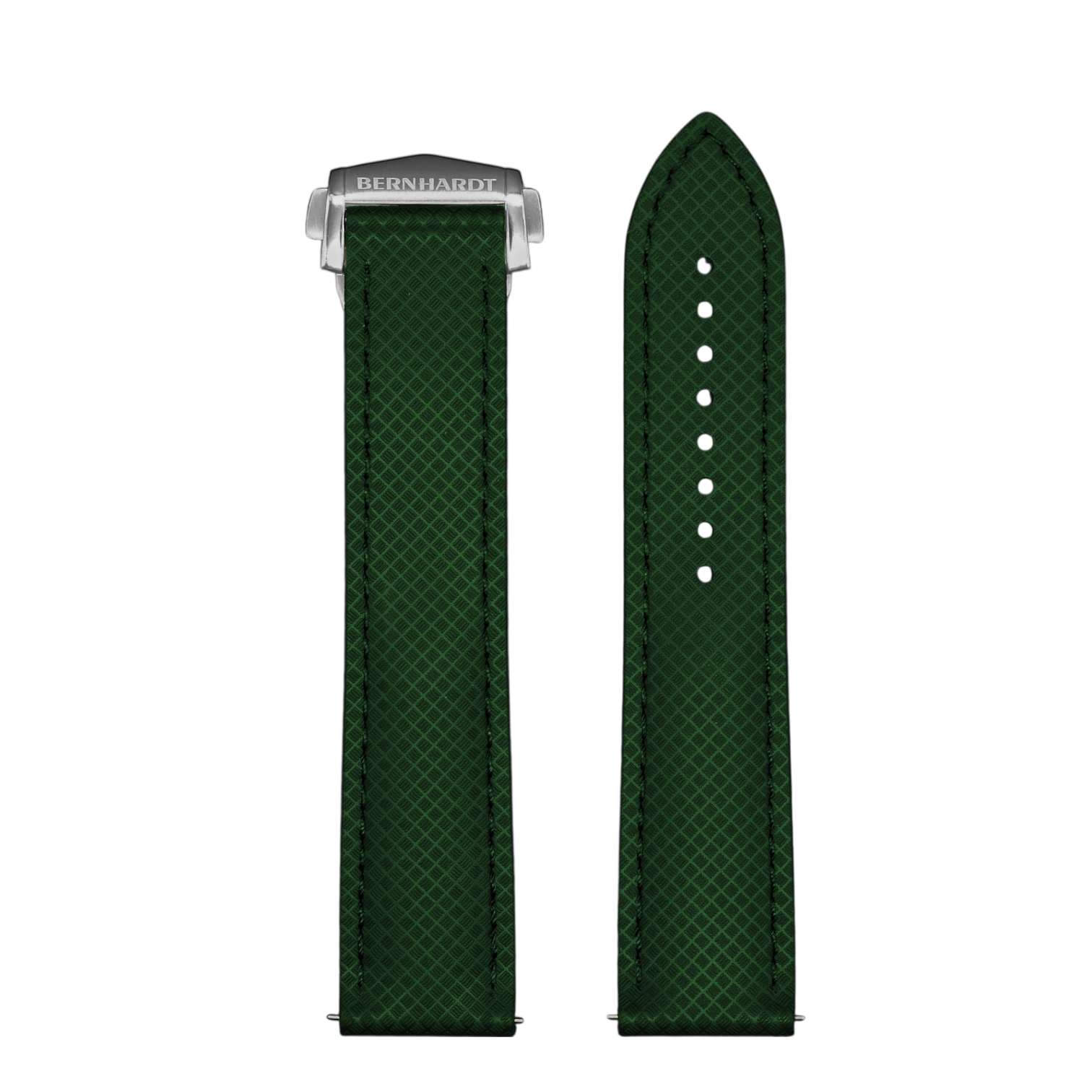 FKM No-Tail Deployant Strap - Green - 20mm