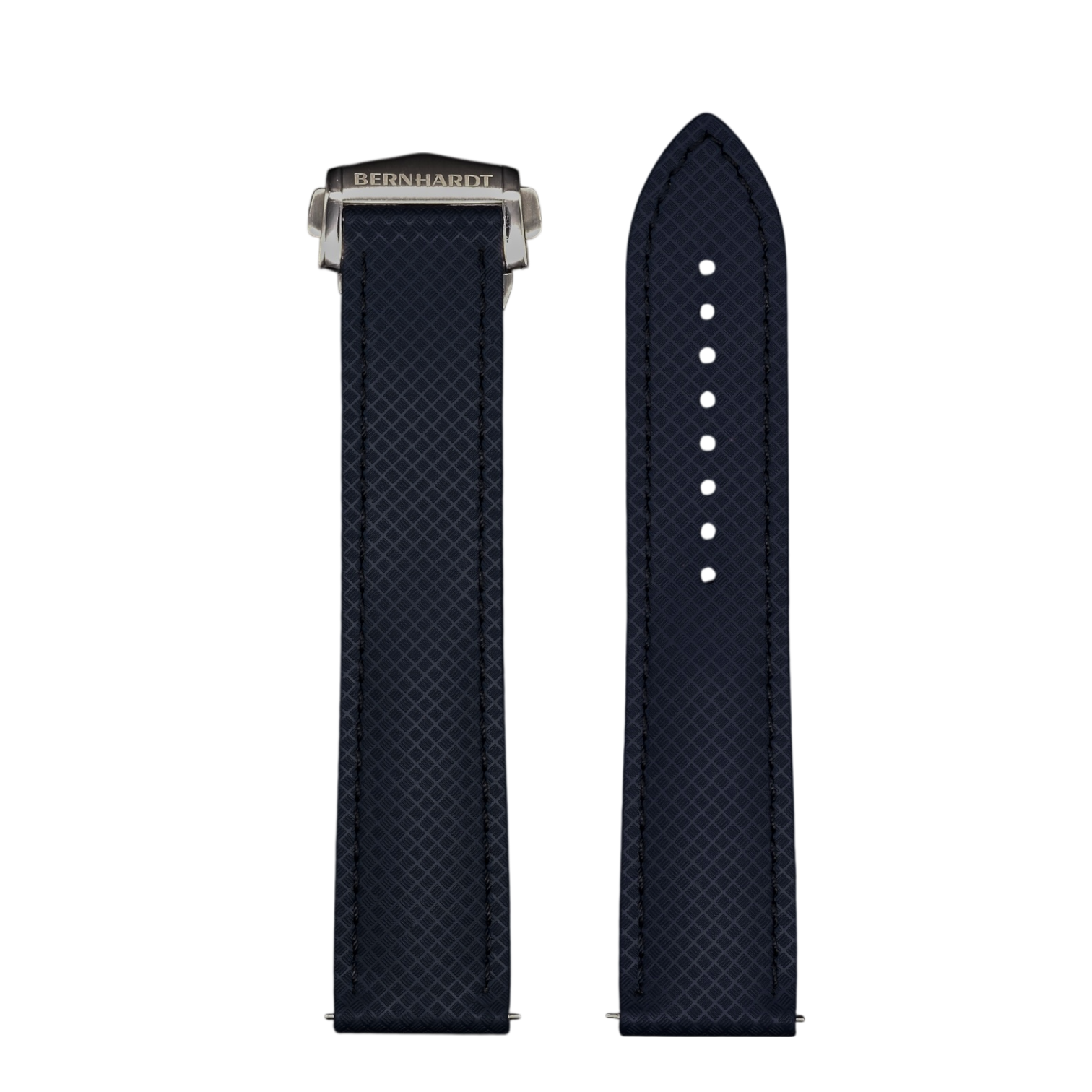 FKM No-Tail Deployant Strap - Navy - 20mm