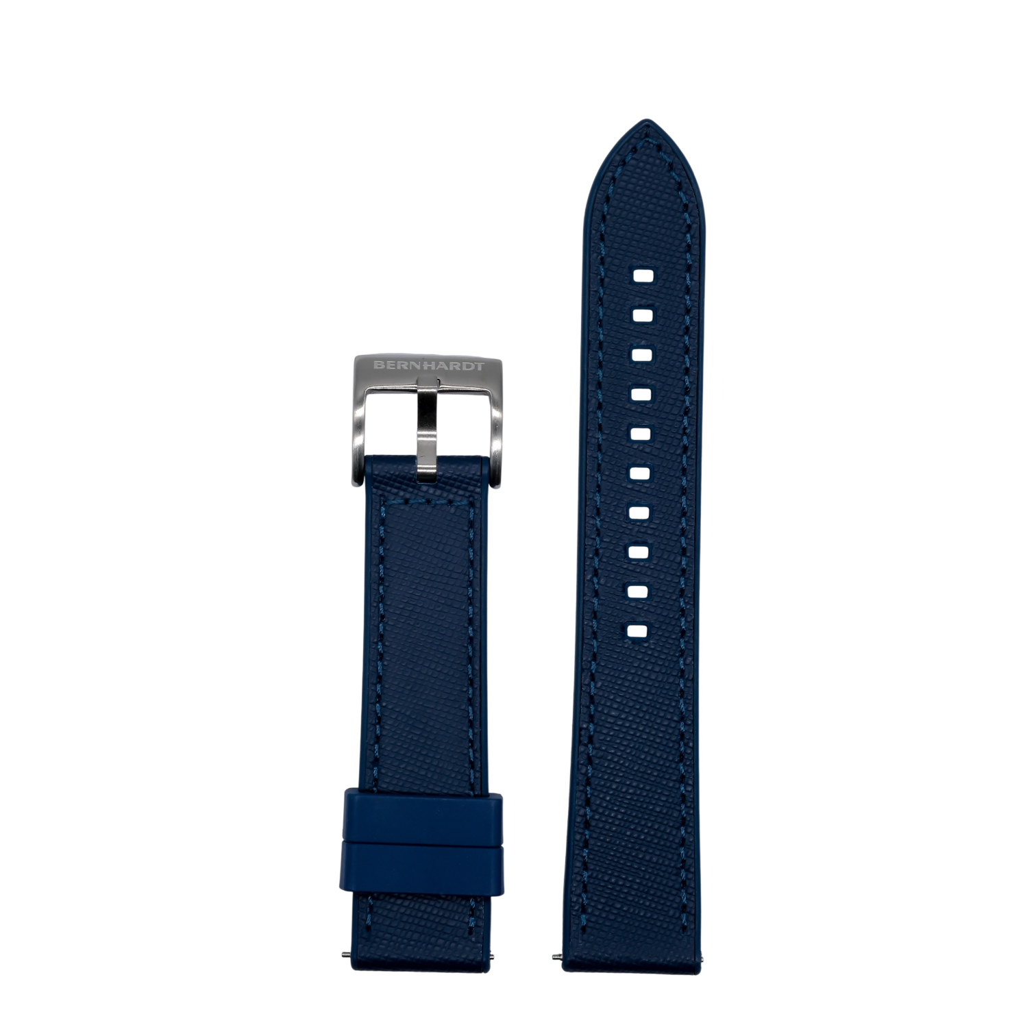 Saffiano Leather/FKM Strap - Blue - 20mm