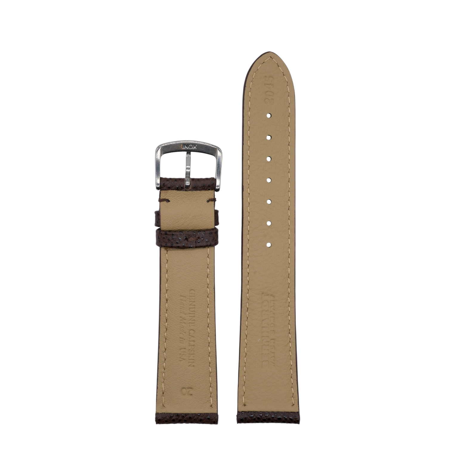 Made in USA Epsom Leather Strap - Brown - 20mm