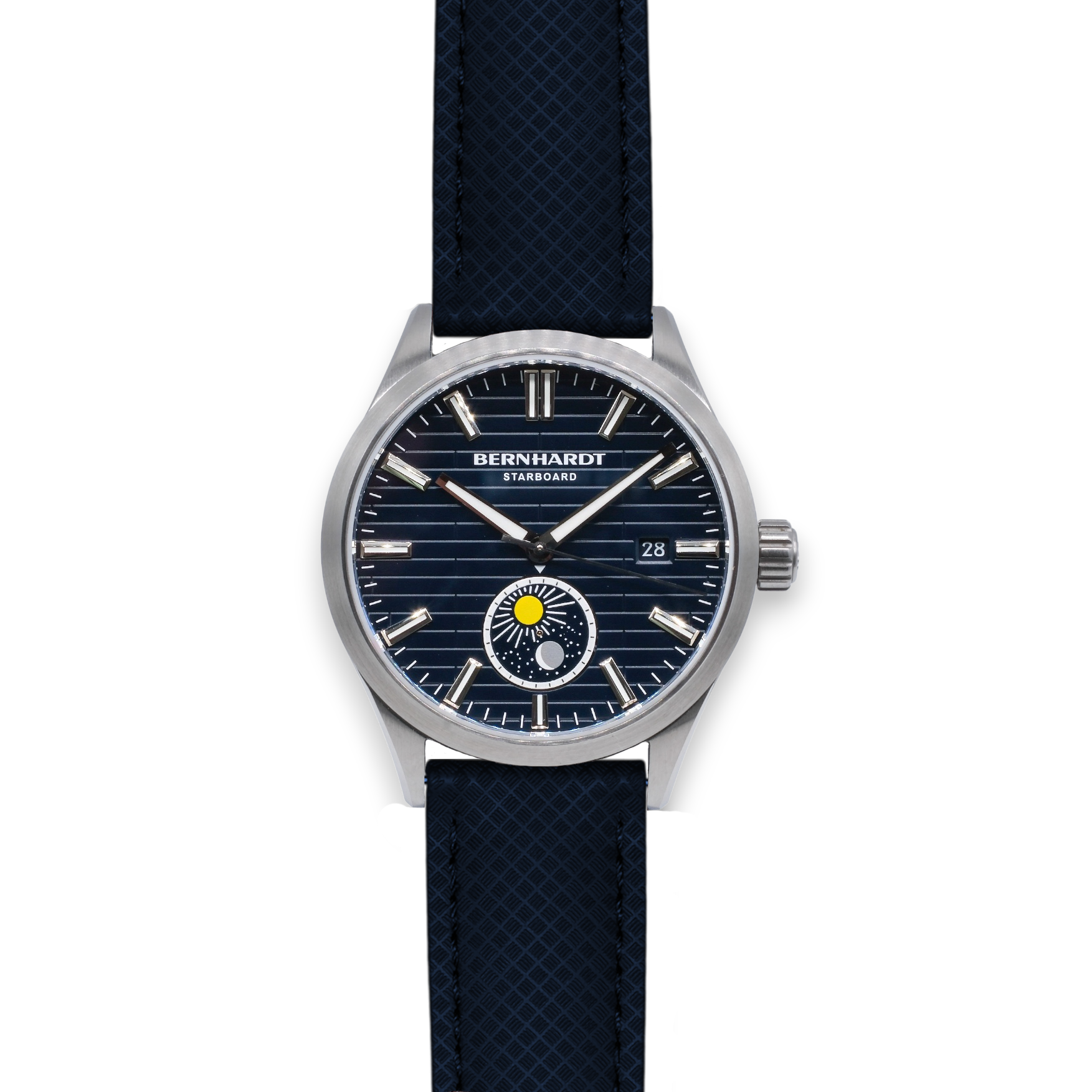 FKM No-Tail Deployant Strap - Navy - 20mm