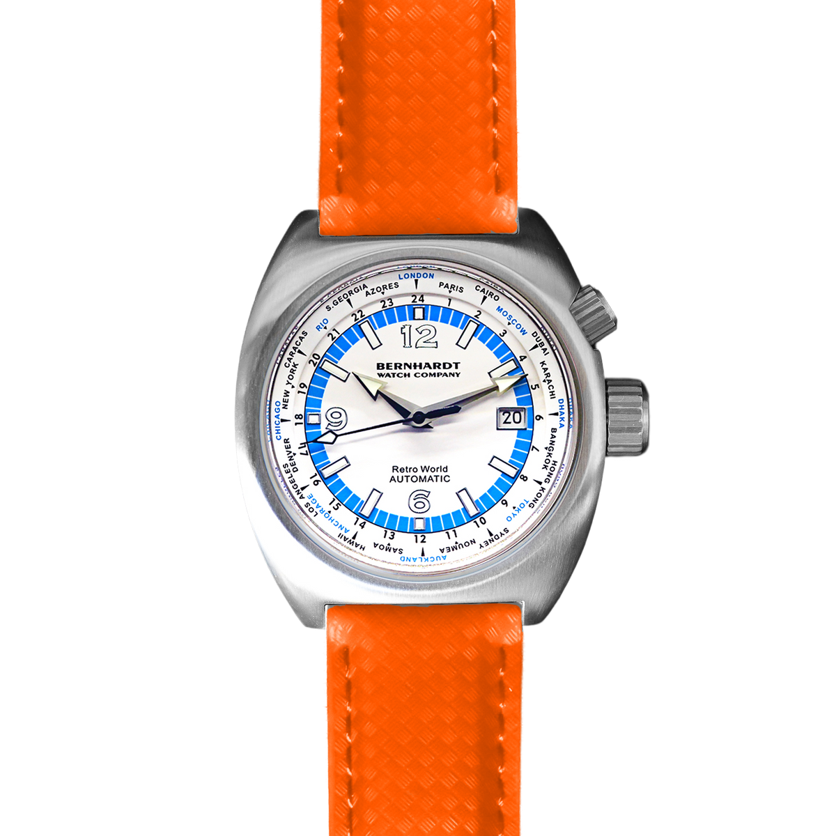 Retro World Timer - White Dial