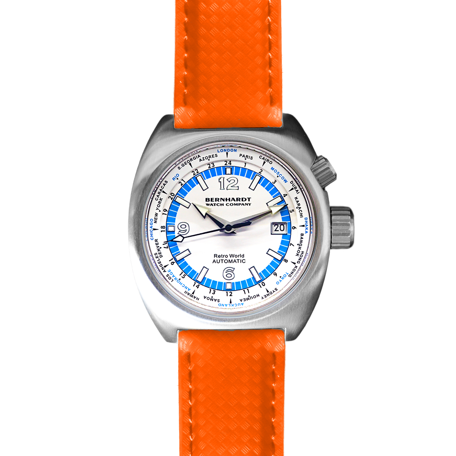 Retro World Timer - White Dial