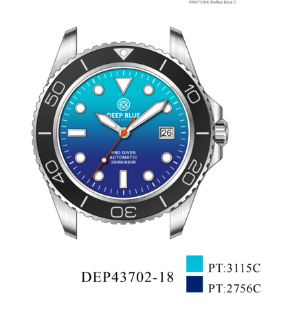 Pro Diver 200 — Gradient Light Blue/ Dark