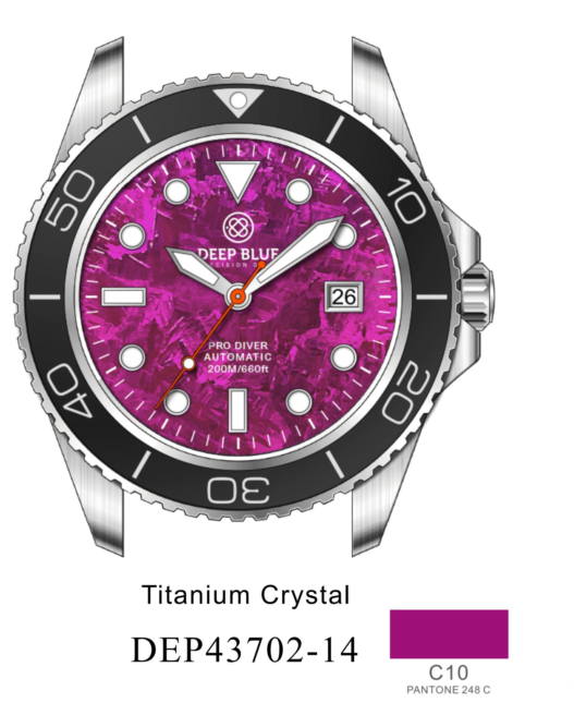 Pro Diver 200 — Red Purple Titanium