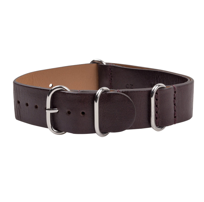 Brown Leather Nylon Strap