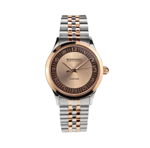 Captain's Watch - Rose Gold/Chocolate