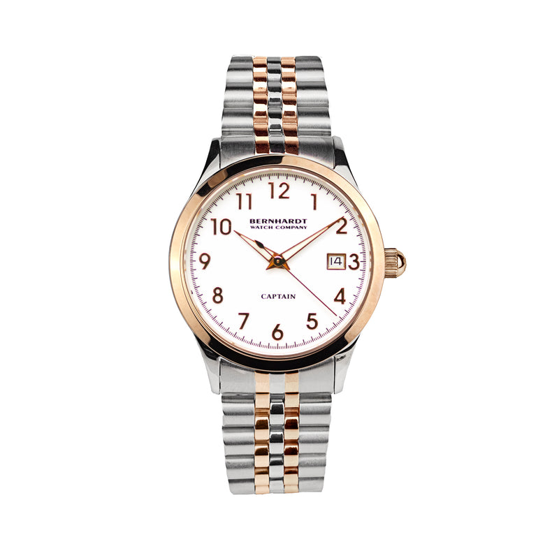 Captain's Watch - Rose Gold/White