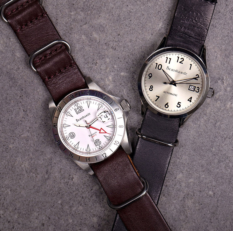 Brown Leather Nylon Strap