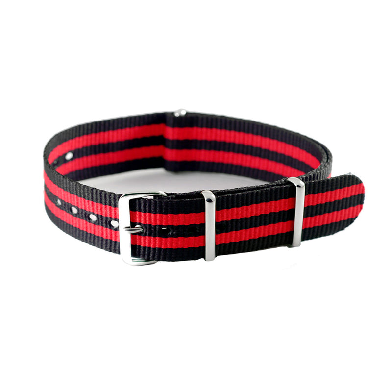Black/Red Stripe Bond Style Best NATO strap